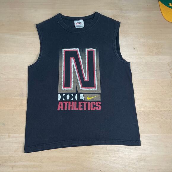Vintage Nike spell out cut off sleeveless shirt size medium - Picture 1 of 4